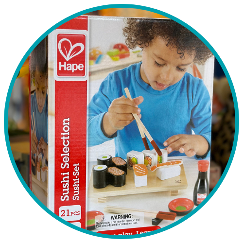 Hape Sushi Selection Kids Wooden Pretend Kitchen Play Food and